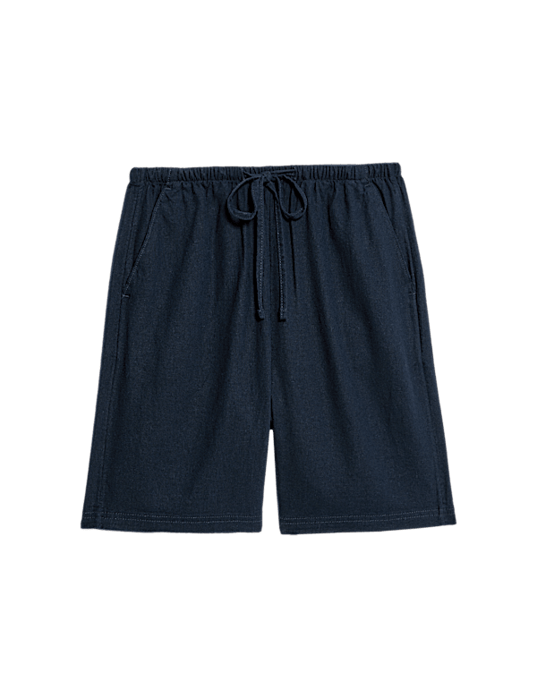 Linen Rich High Waisted Shorts