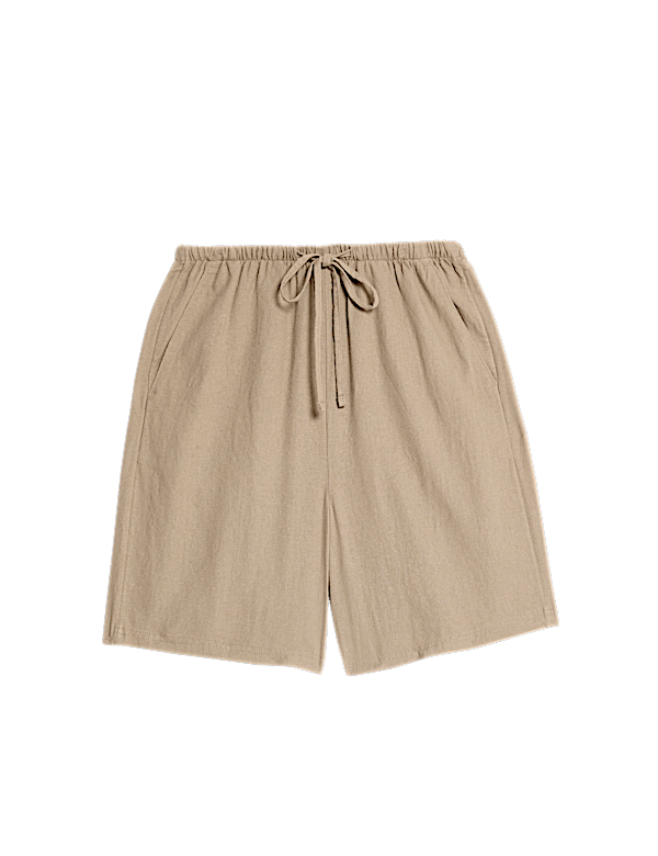 Linen Rich High Waisted Shorts