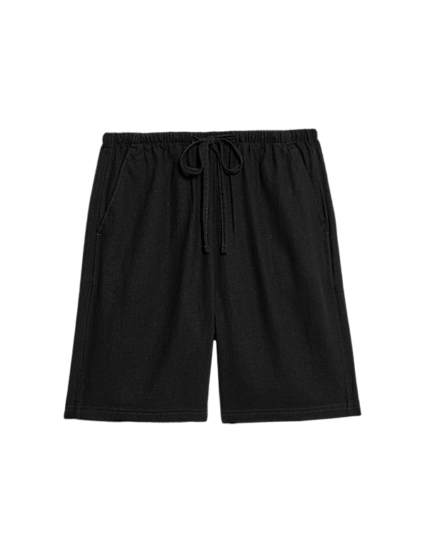 Linen Rich High Waisted Shorts