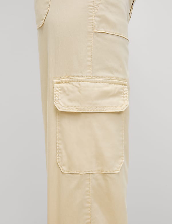 Lyocell Rich Cargo Straight Leg Trousers