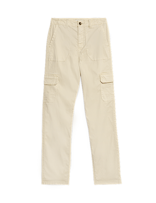 Lyocell Rich Cargo Straight Leg Trousers