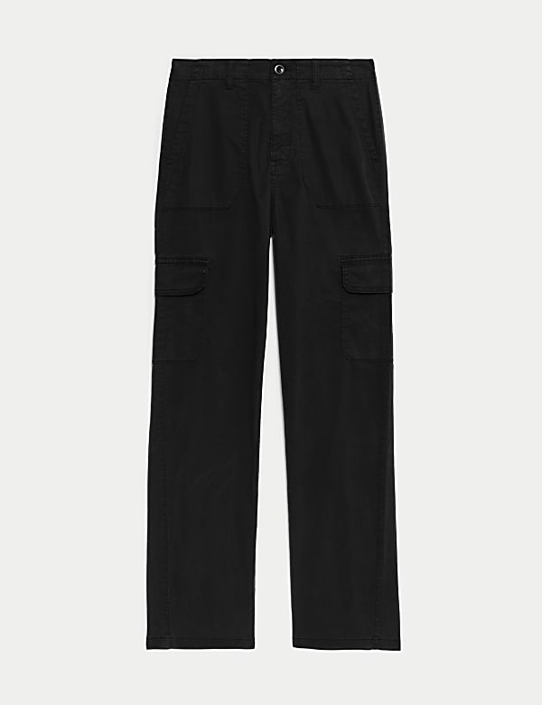 Pantalon cargo coupe droite en Lyocell - CA