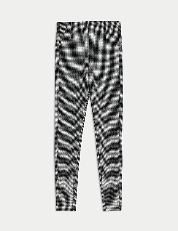 Marks Spencer Magic Shaping Dogtooth Leggings Black Mix 12 REG