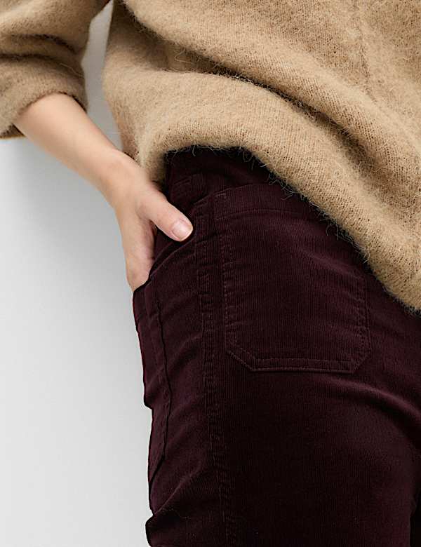 High Waisted Flared Corduroy Trousers - UA