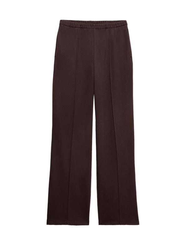 Cotton Rich Pintuck Wide Leg Trousers