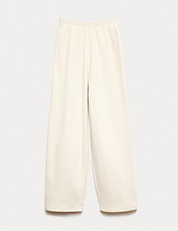 מכנסי טרנינג מכותנה טהורה בגזרה נינוחה ורפויה - IL