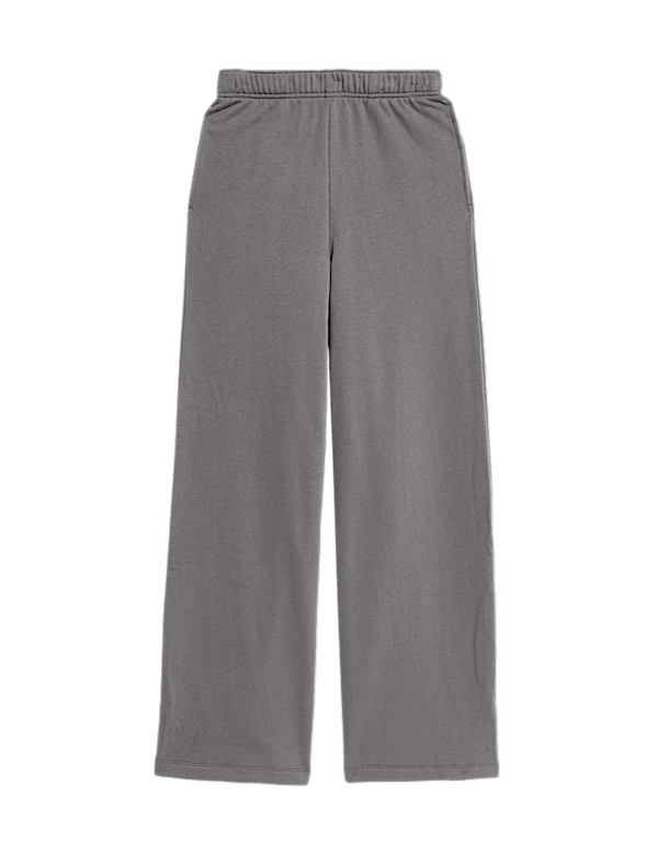 Cotton Rich Drawstring Wide Leg Joggers