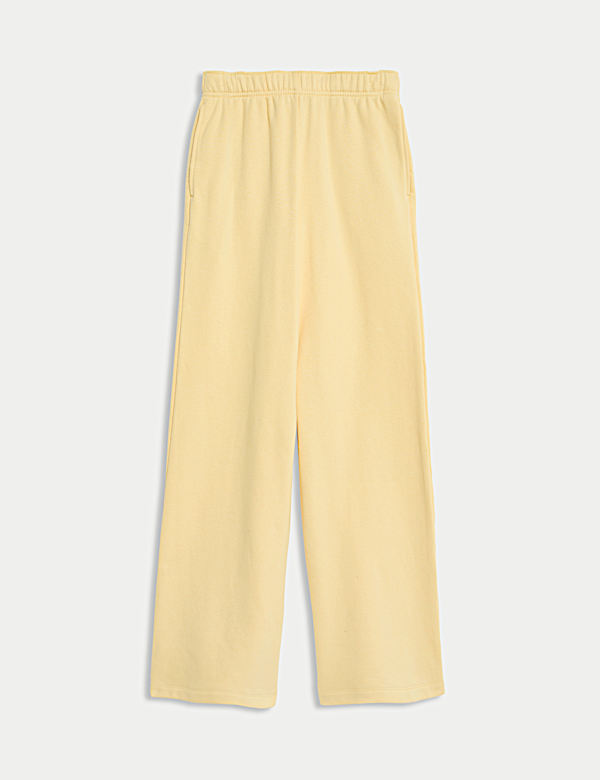 Cotton Rich Drawstring Wide Leg Joggers - RS