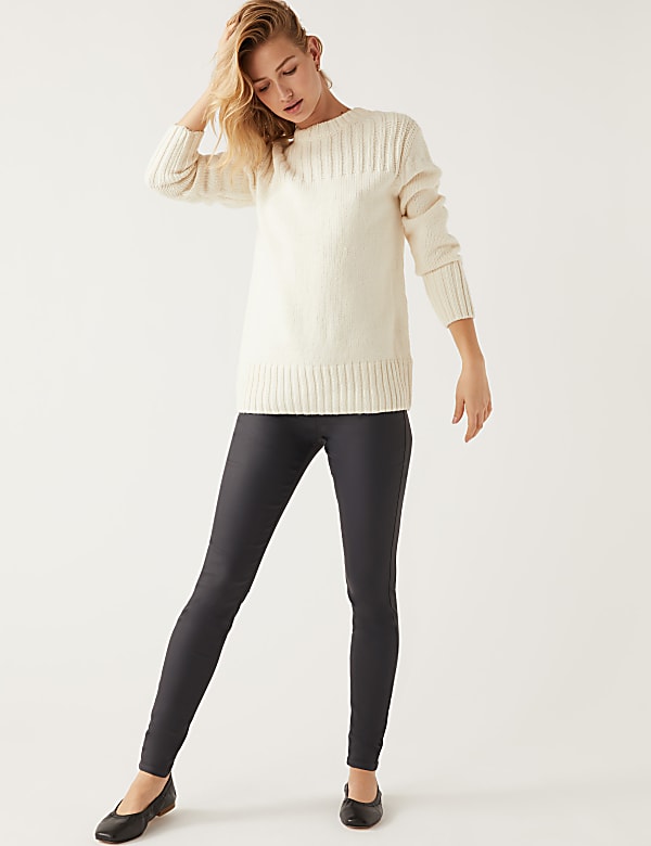 Coated high waisted leggings new arrivals