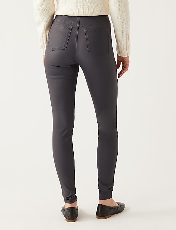 Coated High Waisted Jeggings