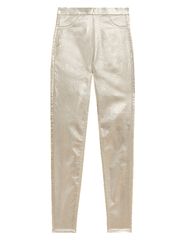 Coated High Waisted Jeggings