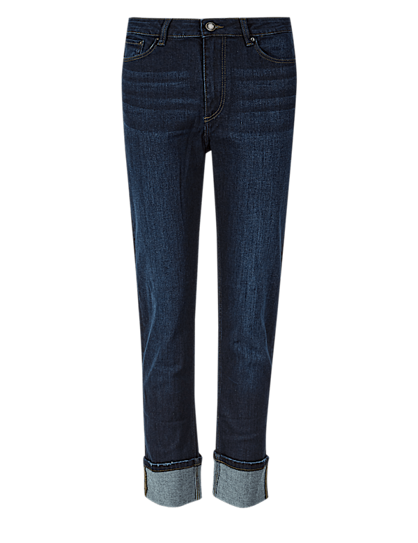 Mid Rise Relaxed Slim Leg Jeans