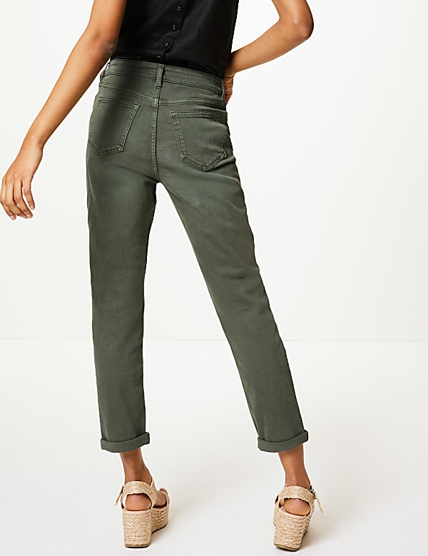 Relaxed Mid Rise Slim Jeans