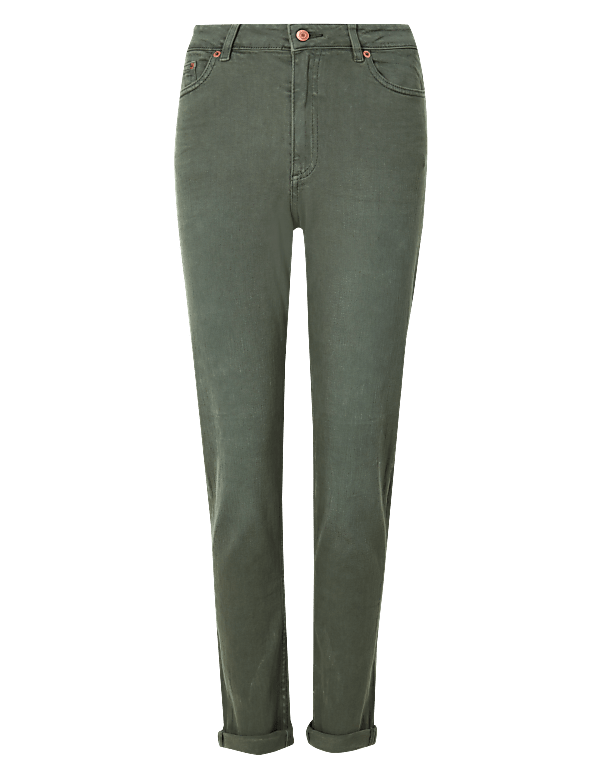 Relaxed Mid Rise Slim Jeans