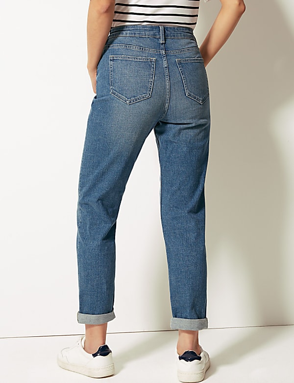 Relaxed Mid Rise Slim Jeans