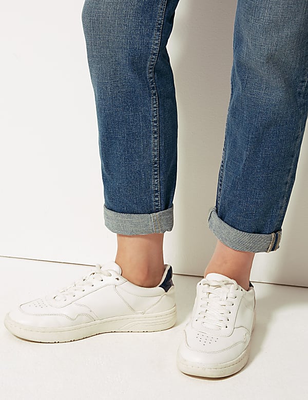 Relaxed Mid Rise Slim Jeans