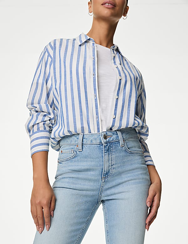 High Waisted Slim Fit Cropped Jeans