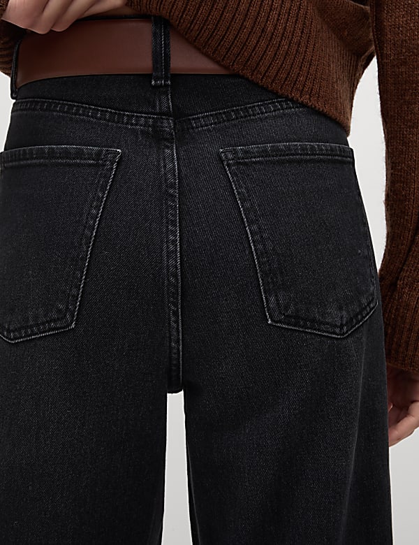 High Waisted Carrot Leg Ankle Grazer Jeans