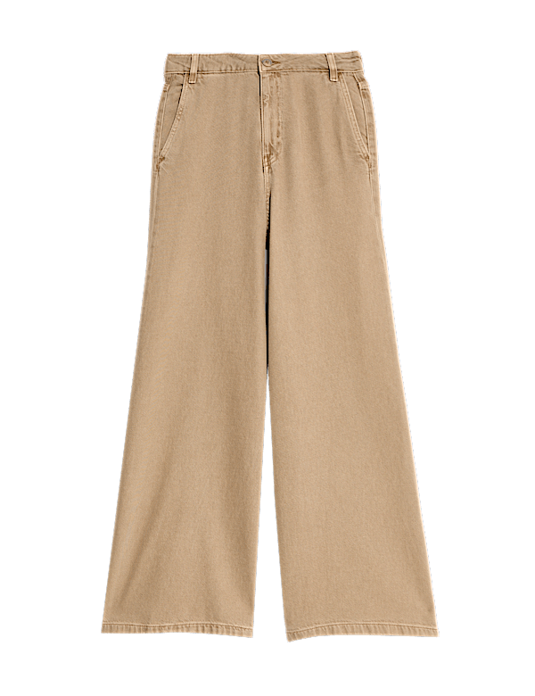 Cotton Rich Palazzo Trousers