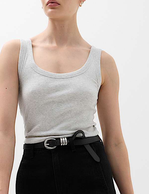 Cotton Rich High Waisted Carrot Leg Jeans - CN