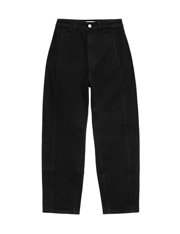 Cotton Rich High Waisted Carrot Leg Jeans