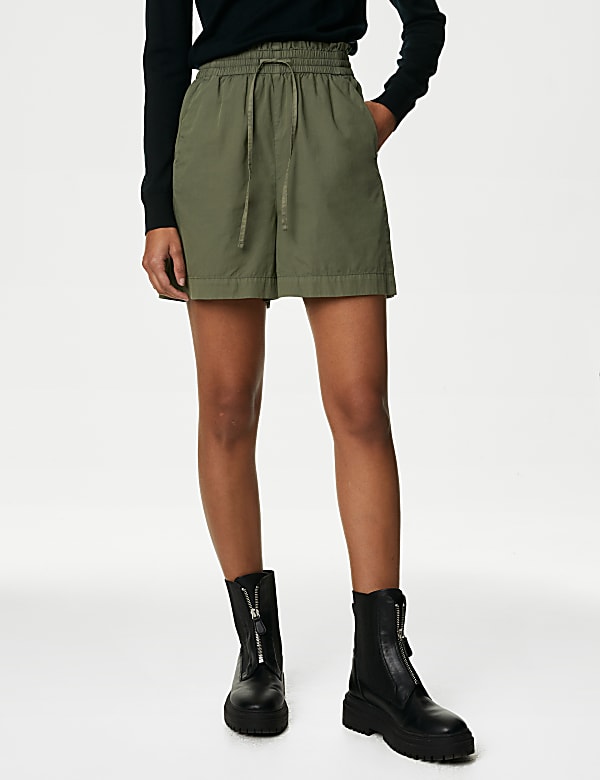 Pure Cotton High Waisted Shorts - CN