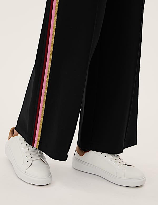 Side Stripe Wide Leg Trousers
