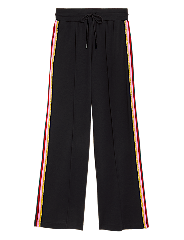 Side Stripe Wide Leg Trousers