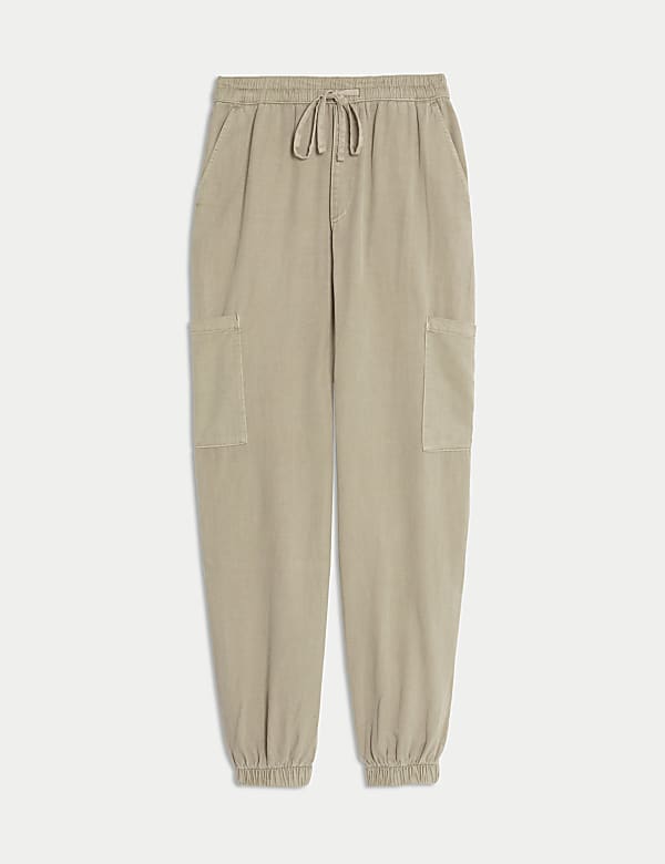 Lyocell Rich Joggers With Cotton & Linen - JP