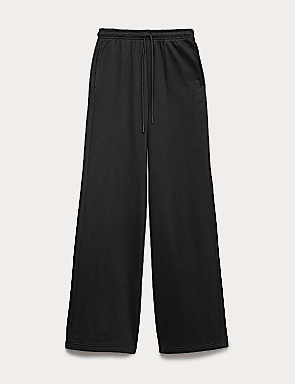 Cotton Rich Drawstring Wide Leg Joggers - IL
