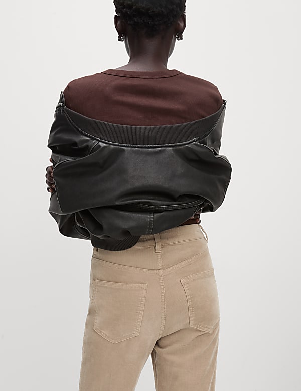 Cord Patch Pocket Tea Dyed Flared Trousers