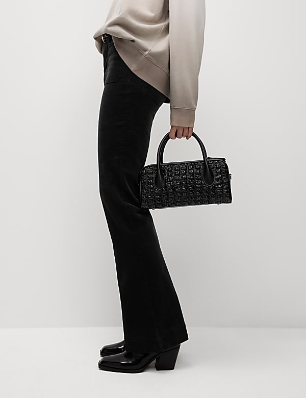 Cord Patch Pocket Tea Dyed Flared Trousers