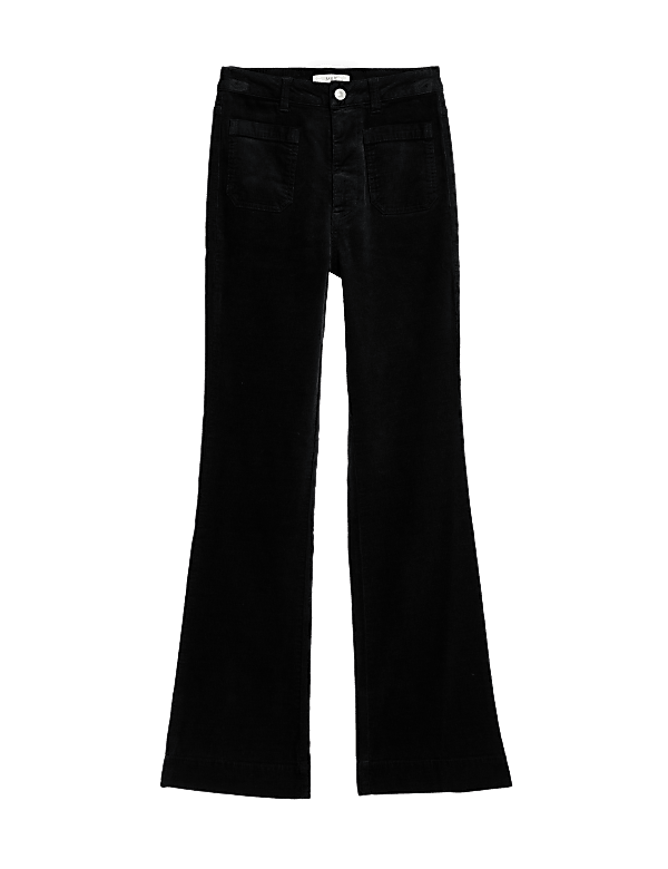 Cord Patch Pocket Tea Dyed Flared Trousers
