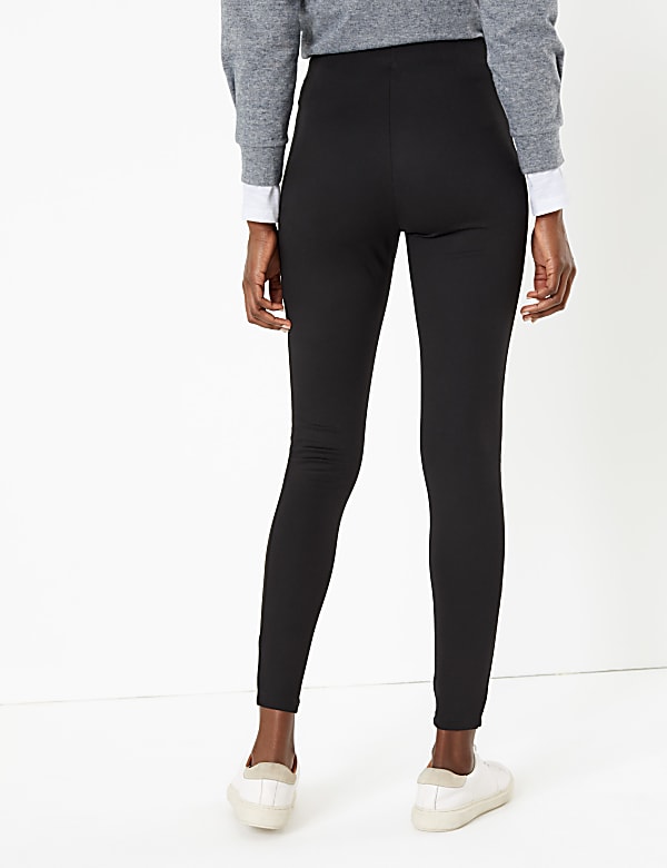 Suedette Ponte Ankle Grazer Leggings