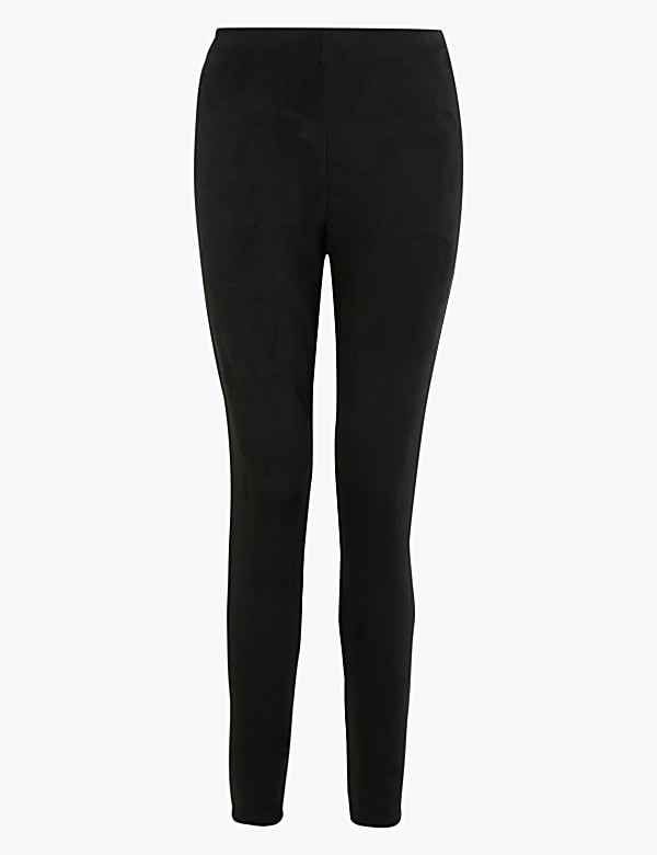 Suedette Ponte Ankle Grazer Leggings