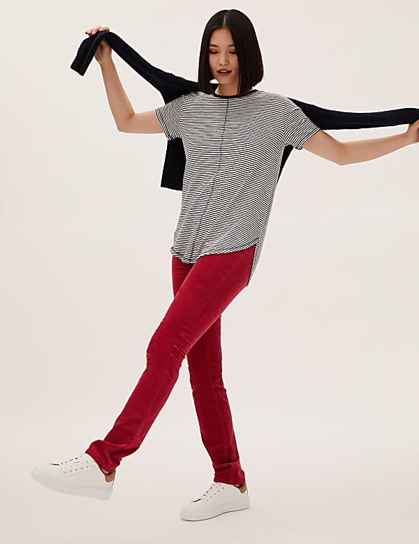 Sienna Corduroy Straight Leg Trousers - GR