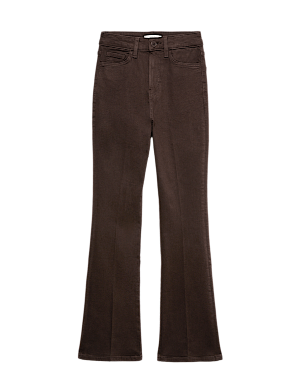 Cotton Rich Kick Flare Trousers