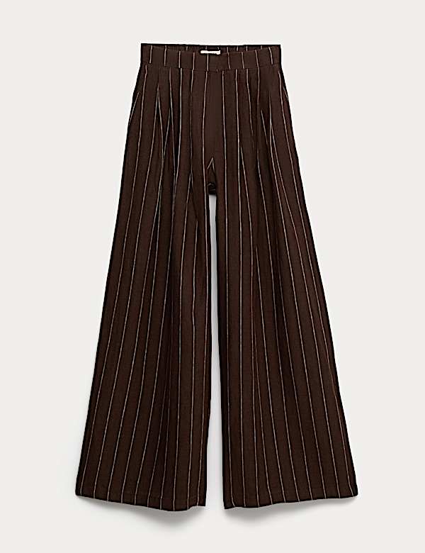 מכנסיים רחבים מפשתן טהור - IL