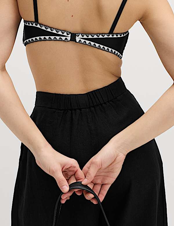 Pure Linen Wide Leg Trousers