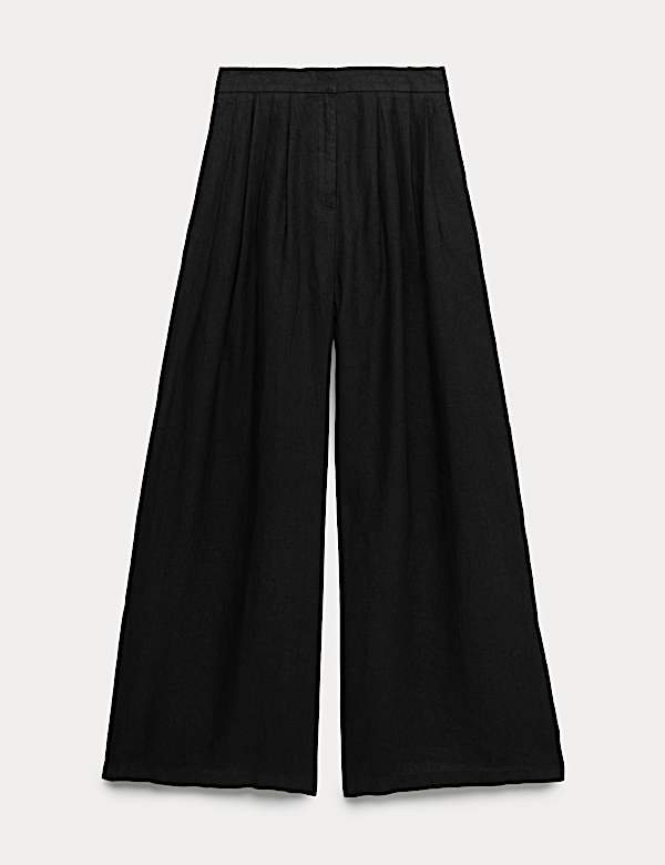 Pure Linen Wide Leg Trousers