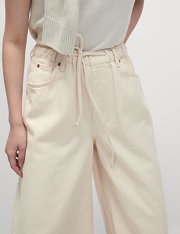High Waisted Wide Leg Jeans - NO