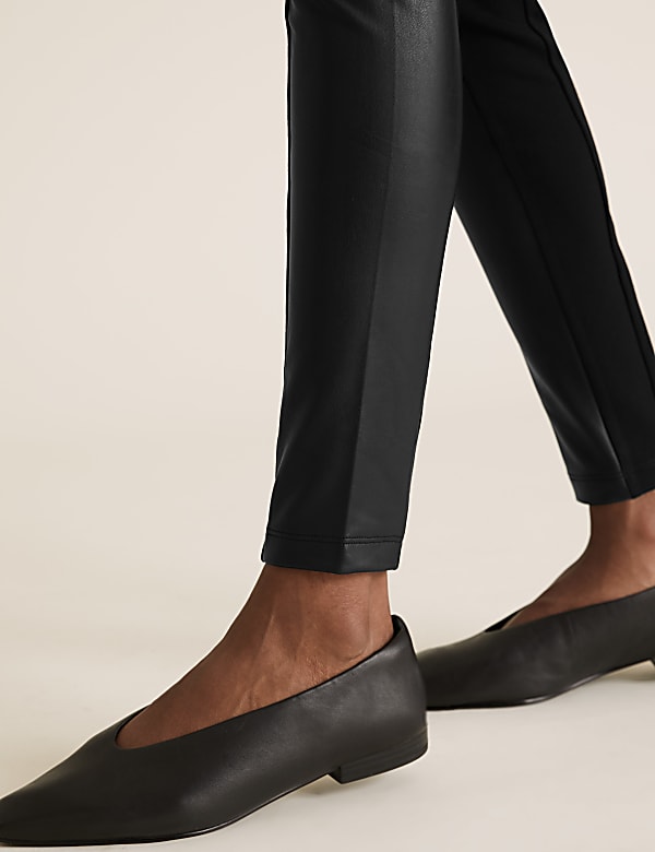 Faux Leather High Waisted Leggings
