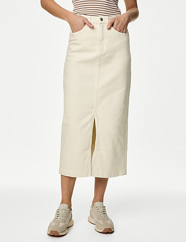 Denim Midi Skirt
