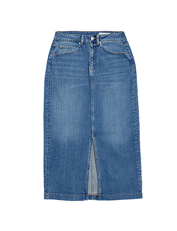 Denim Midi Skirt