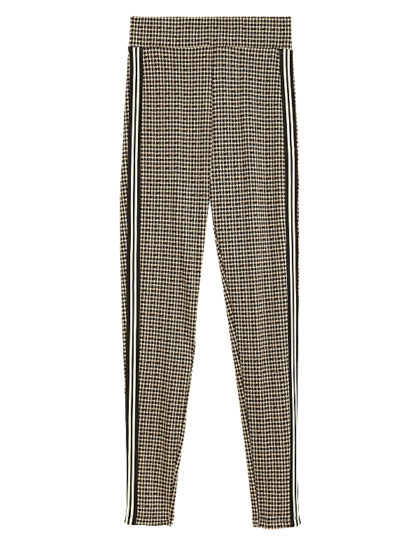 Checked Side Stripe Leggings