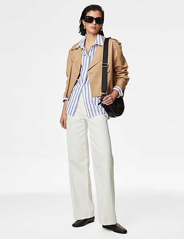 High Waisted Smart Wide Leg Jeans