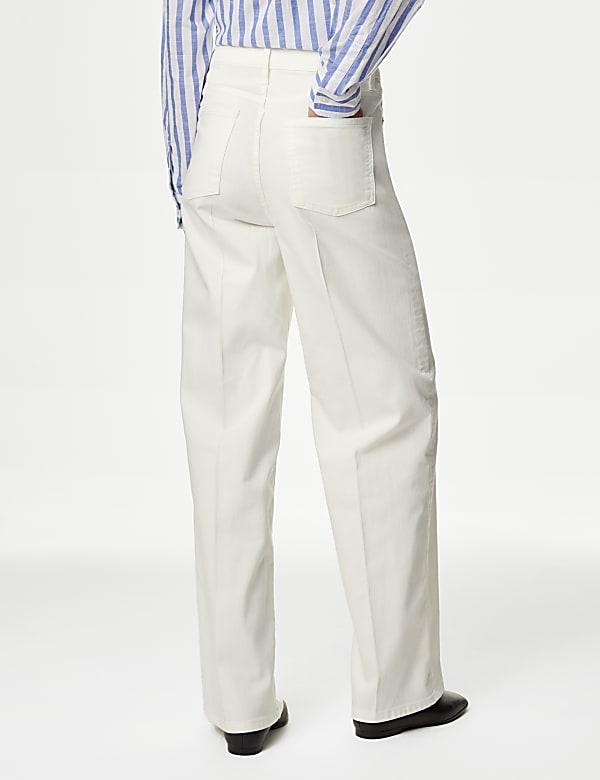 High Waisted Smart Wide Leg Jeans