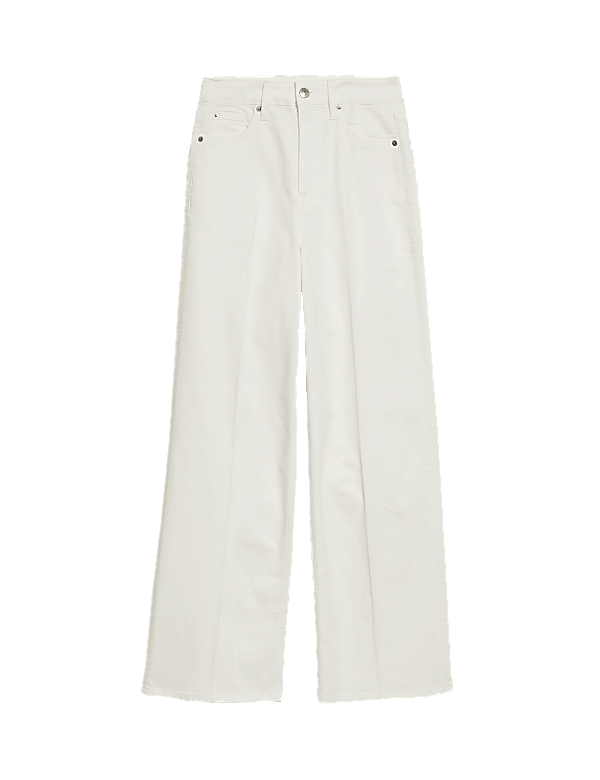 High Waisted Smart Wide Leg Jeans