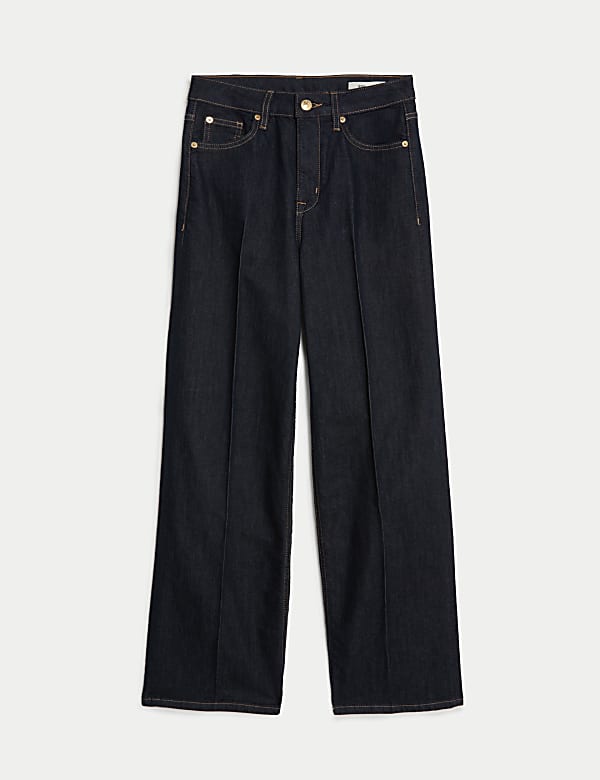 High Waisted Smart Wide Leg Jeans - LT