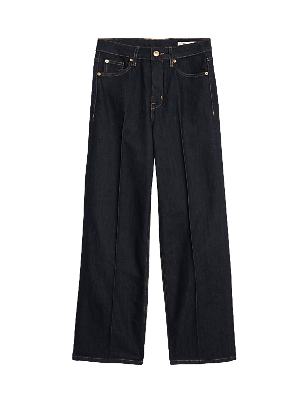 High Waisted Smart Wide Leg Jeans